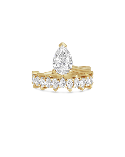 Odette- Pear Wrap Style Lab Grown Diamond Engagement Ring