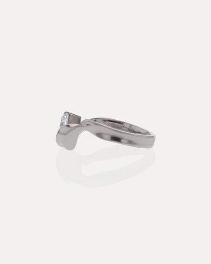 1.53 CT Asscher Cut Lab Grown Diamond Unique Engagement Ring