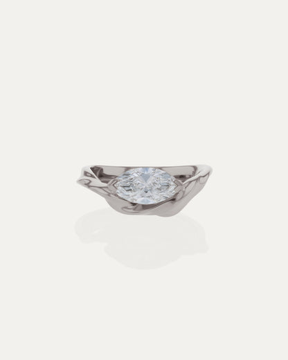 1.03 CT Marquise CVD Diamond Unique Style Engagement Ring