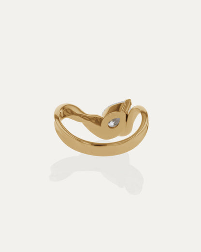 1.03 CT Pear Lab Grown Diamond Unique Style Engagement Ring