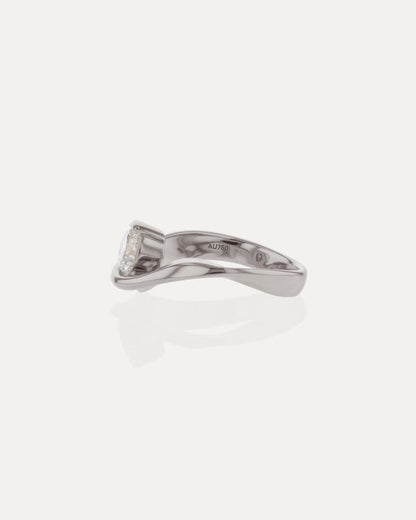 1.01 CT Round Lab Grown Diamond Unique Style Engagement Ring