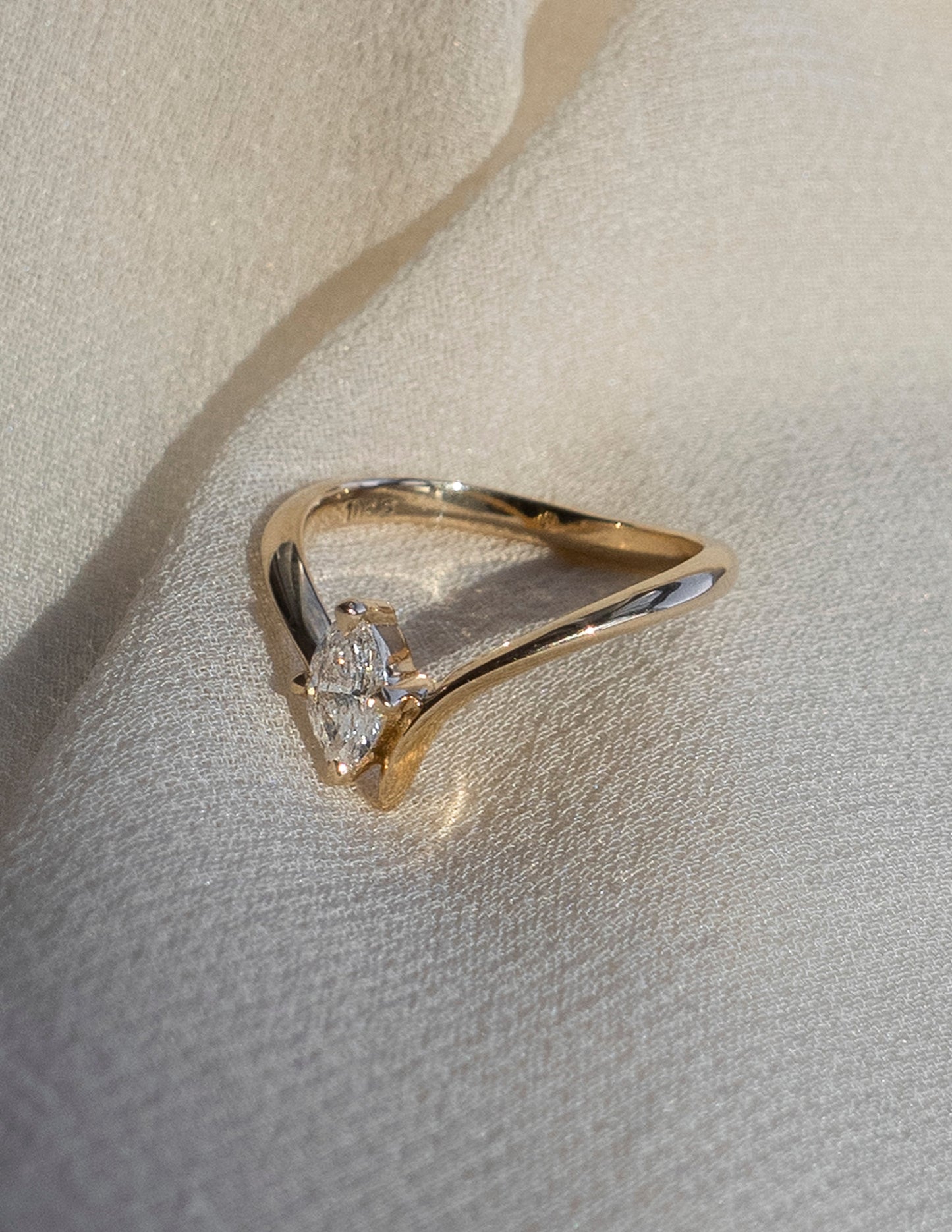 0.50 -1.50 CT Marquise Shape Lab Grown Diamond Solitaire Engagement Ring