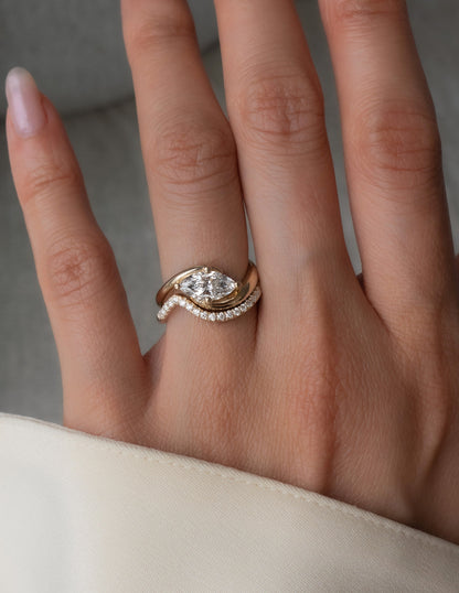 0.50 -3.0 CT Marquise Cut Lab Grown Diamond Solitaire Engagement Ring