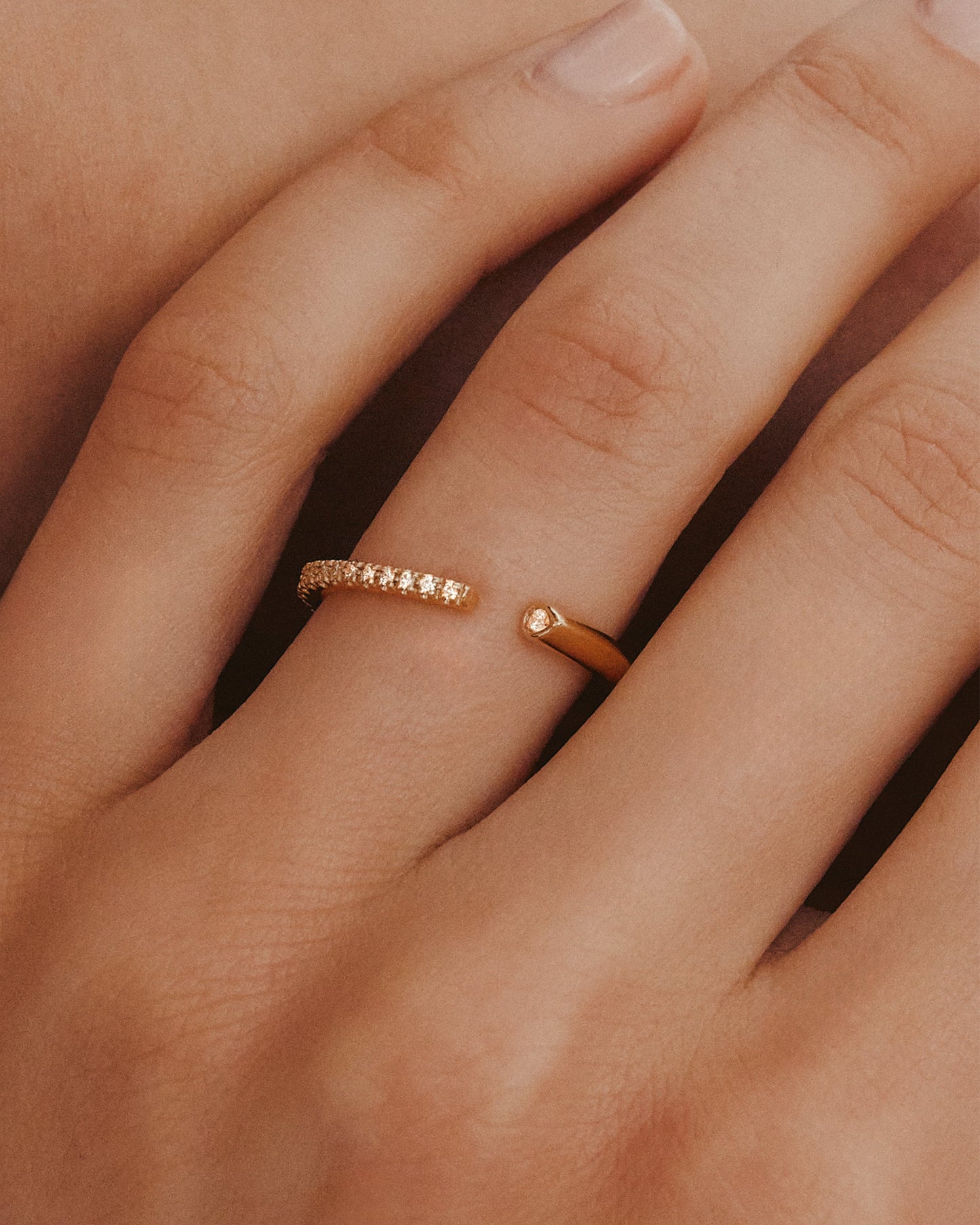 0.15 TCW Round EF-VVS Diamond Open Wedding Band