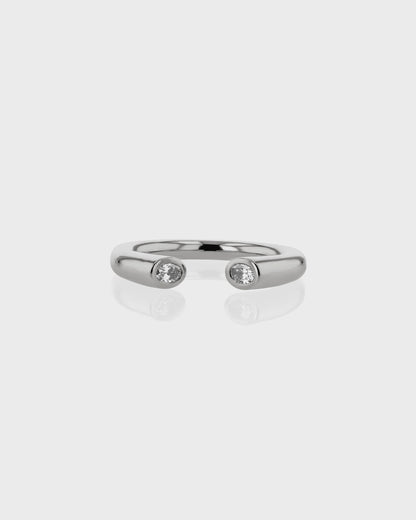 0.20 TCW Oval EF-VVS Diamond Open Wedding Band