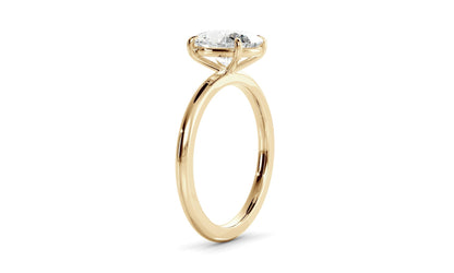 Solitaire Ring with 1.0 CT Oval Moissanite