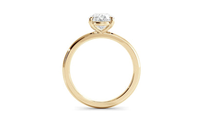 Solitaire Ring with 1.0 CT Oval Moissanite