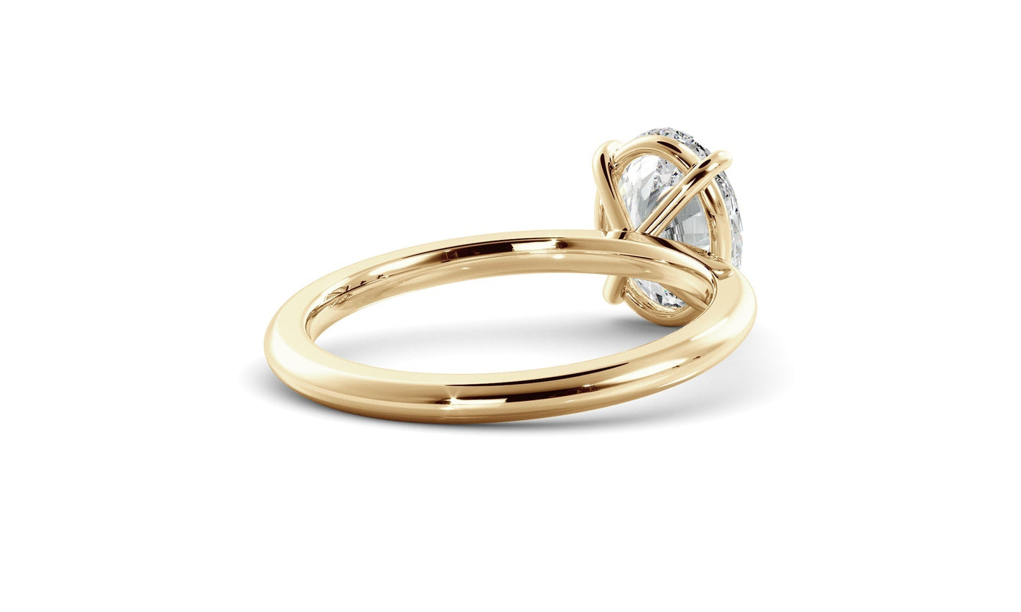 Solitaire Ring with 1.0 CT Oval Moissanite