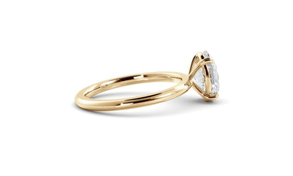 Solitaire Ring with 1.0 CT Oval Moissanite