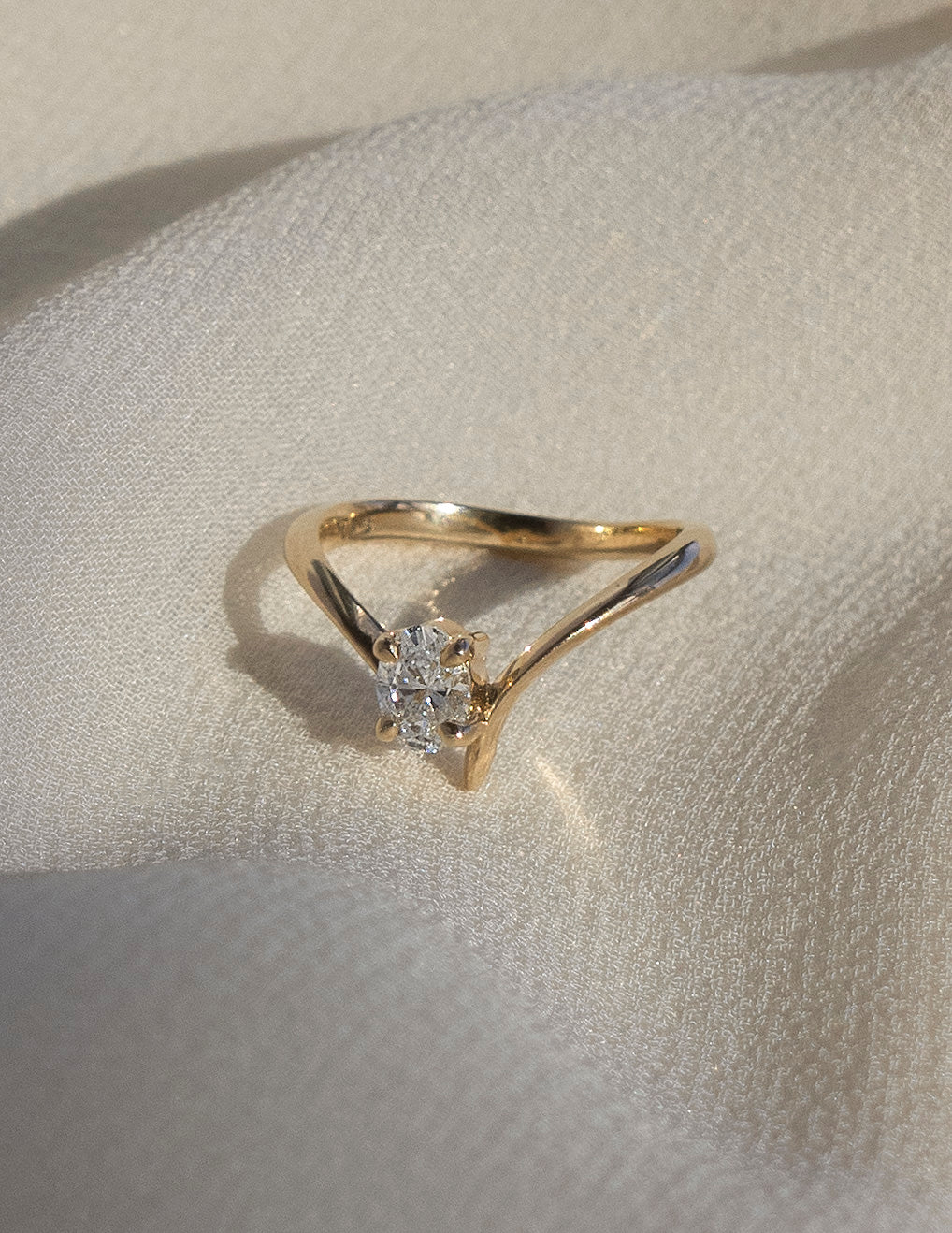 0.50 -1.50 CT Oval Cut Lab Grown Diamond Solitaire Engagement Ring