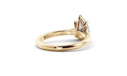 Solitaire Ring with 1.30 CT Pear Moissanite