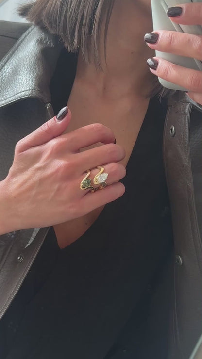 Lucette- Pear Unique Style Lab Grown Diamond Engagement Ring