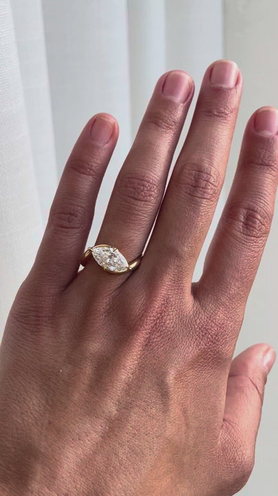 Sabine- Marquise Rapture Solitaire Style Lab Grown Diamond Engagement Ring