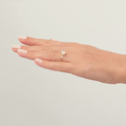 Solitaire Ring with 1.50 CT Cushion Moissanite
