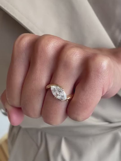 Sabine- Marquise Rapture Solitaire Style Lab Grown Diamond Engagement Ring