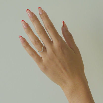 Oceanne- Round, Taper Baguette & Princess Curved Lab Grown Diamond Wedding Band