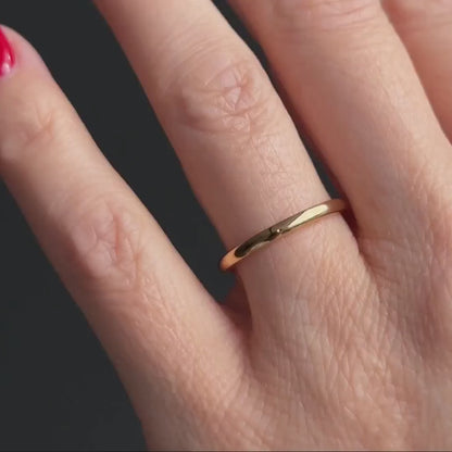 Classic Delicate Plain Wedding Band