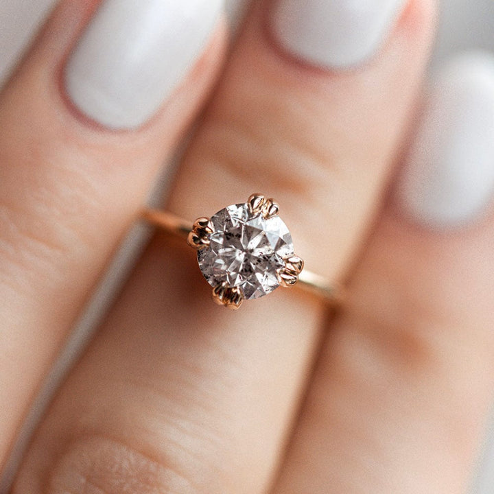 Solitaire Ring with 2.0 Ct Round Moissanite