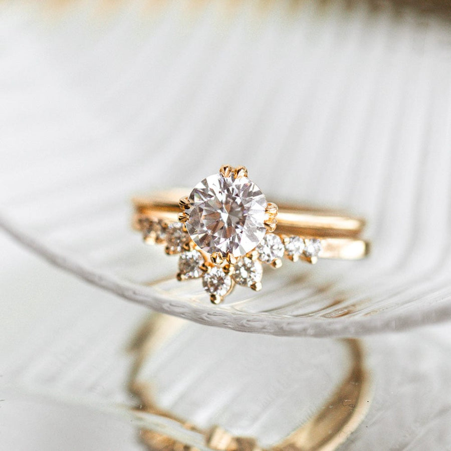 Solitaire Ring with 2.0 Ct Round Moissanite