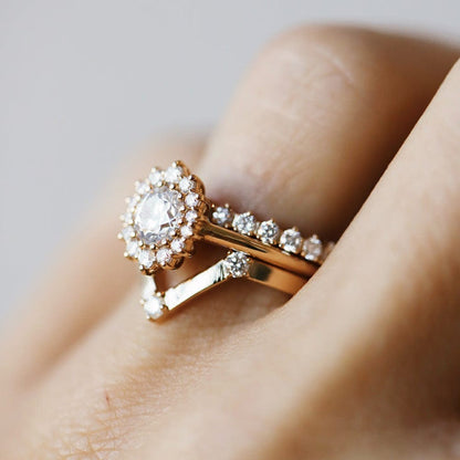 Halo Ring with 3.0 CT Round Moissanite