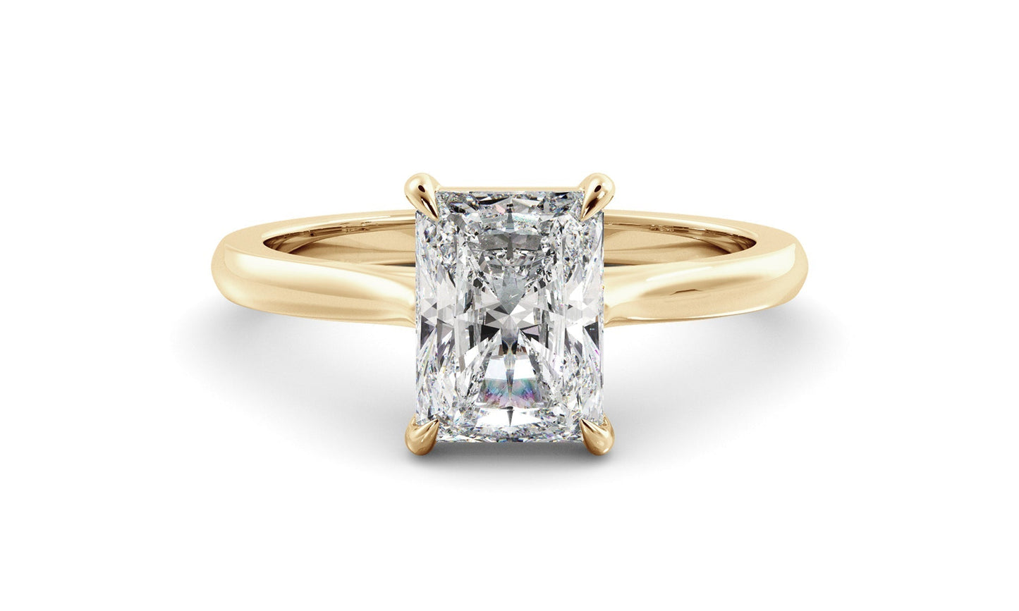 Solitaire Ring with 1.50 CT Radiant Moissanite