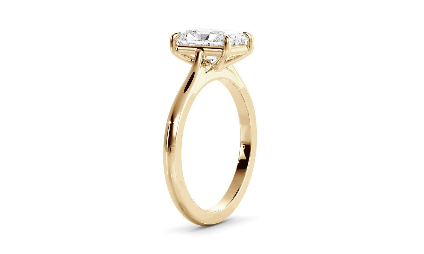 Solitaire Ring with 1.50 CT Radiant Moissanite