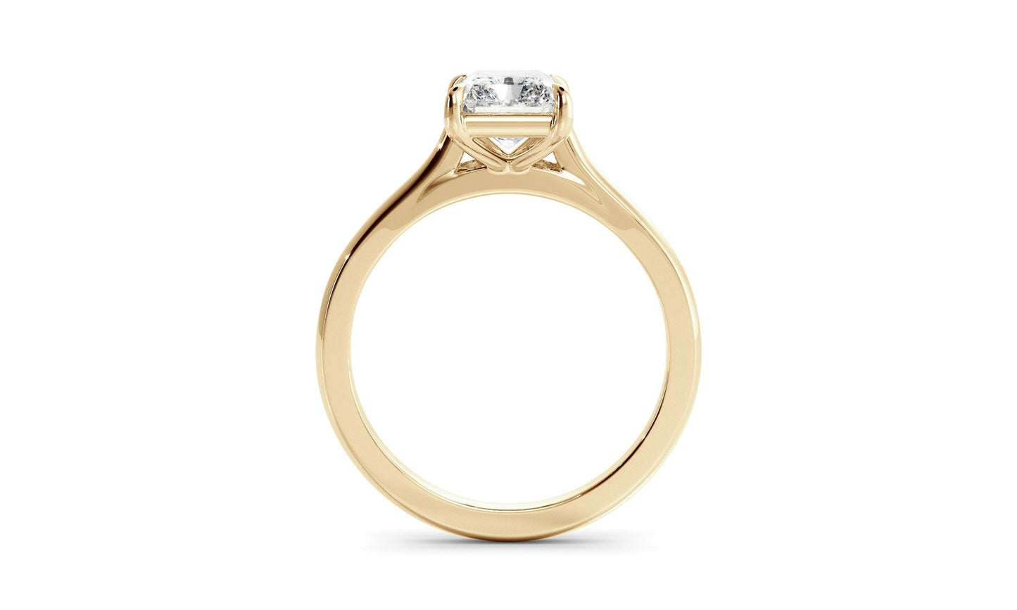 Solitaire Ring with 1.50 CT Radiant Moissanite
