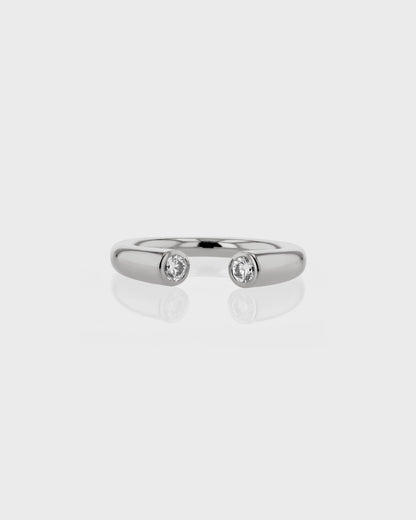 0.20 TCW Round EF- VVS Diamond Open Wedding Band