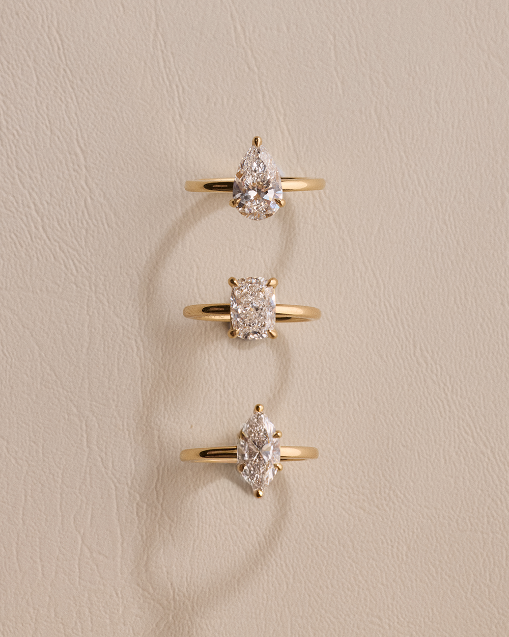 Yvette- Pear Solitaire Style Lab Grown Diamond Engagement Ring