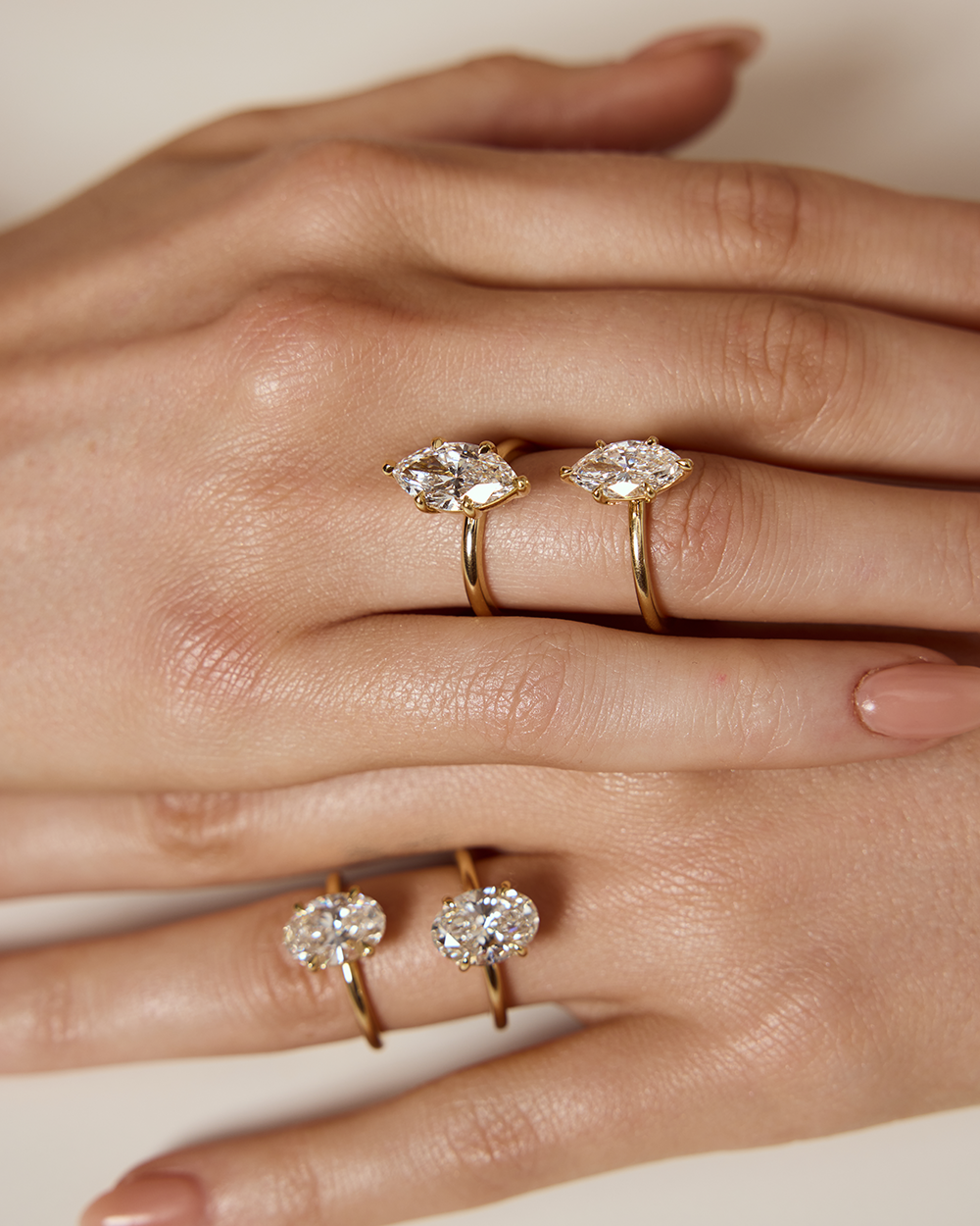 Madeleine- Marquise Solitaire Style Lab Grown Diamond Engagement Ring
