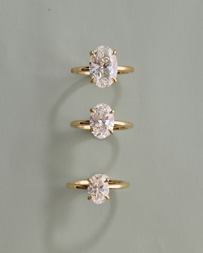 Aurelia- Oval Solitaire Style Lab Grown Diamond Engagement Ring