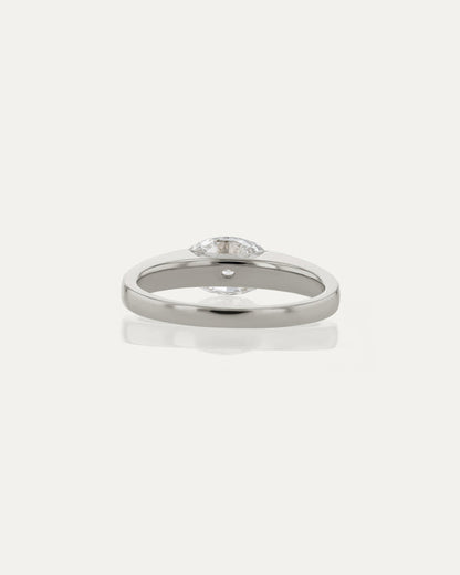 1.0 CT Oval CVD Diamond Unique Style Engagement Ring