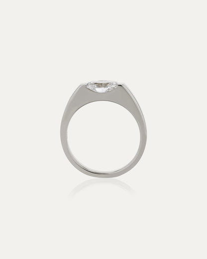 1.0 CT Oval CVD Diamond Unique Style Engagement Ring