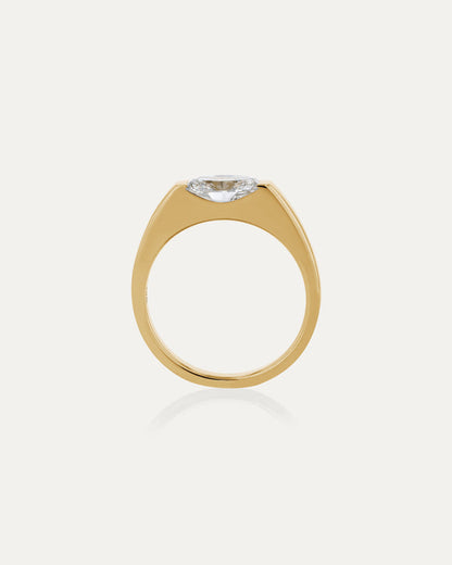 1.0 CT Oval CVD Diamond Unique Style Engagement Ring
