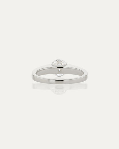 1.0 CT Round CVD Diamond Unique Style Engagement Ring