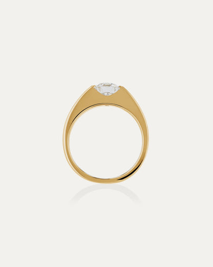 1.0 CT Round CVD Diamond Unique Style Engagement Ring