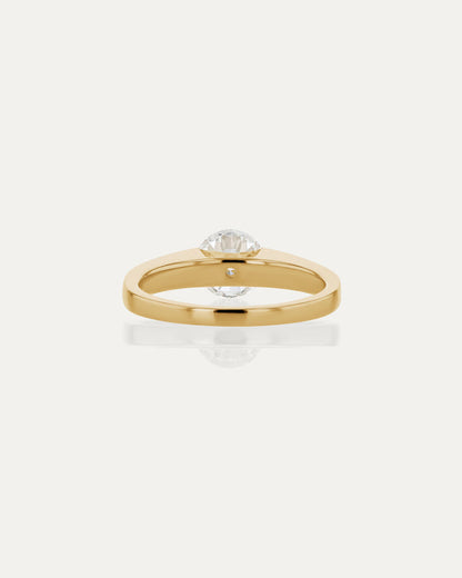 1.0 CT Round CVD Diamond Unique Style Engagement Ring
