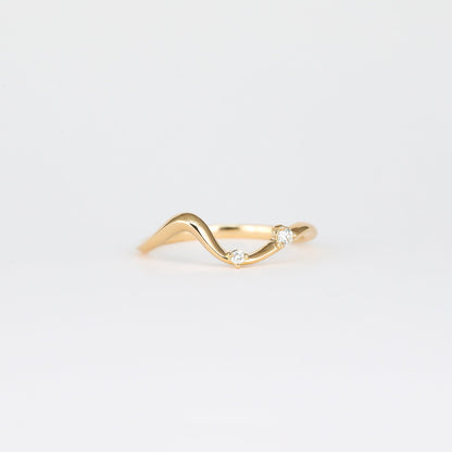 0.07 TCW Round Lab Grown Diamond Unique Wedding Band