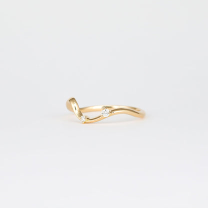 0.07 TCW Round Lab Grown Diamond Unique Wedding Band