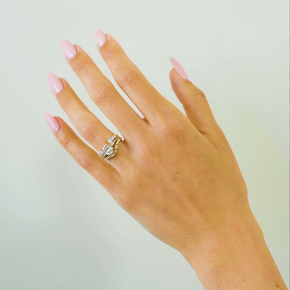 Rosemary- Round Open Wave Lab Grown Diamond Wedding Band