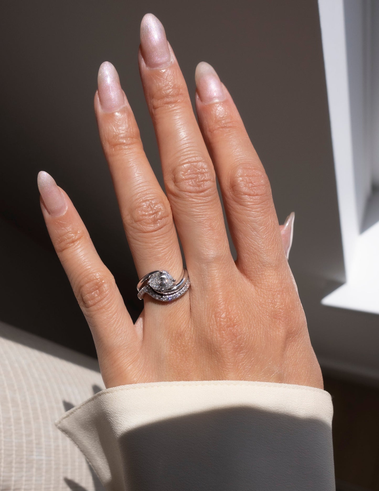 1.0 -1.50 CT Oval Cut Lab Grown Diamond Solitaire Engagement Ring