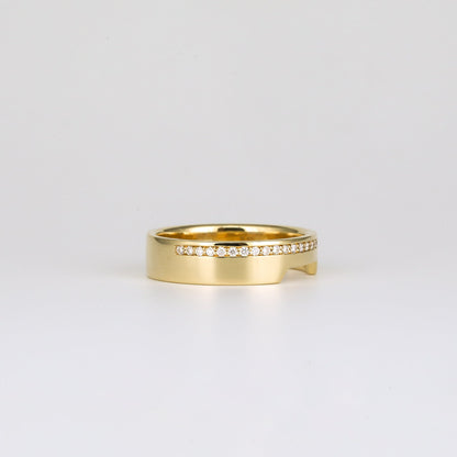 0.10 TCW Round Lab Grown Diamond Contour Wedding Band