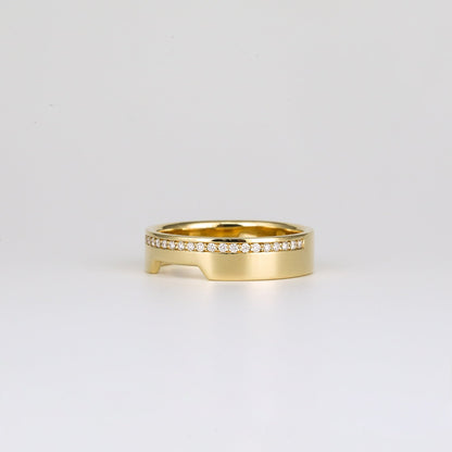 0.10 TCW Round Lab Grown Diamond Contour Wedding Band