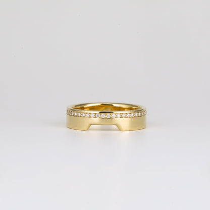 0.10 TCW Round Lab Grown Diamond Contour Wedding Band